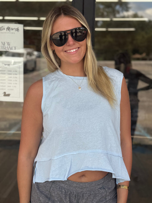 Perfect Layer Sleeveless Top: Blue