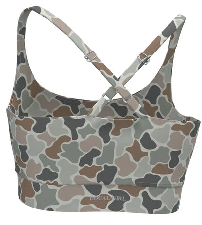 Local Girl Sports Bra 2.0 Forest Camo Flora