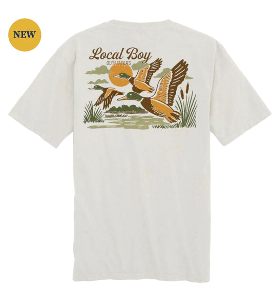 Local Boy Mallard Trio SS Tee - Silver