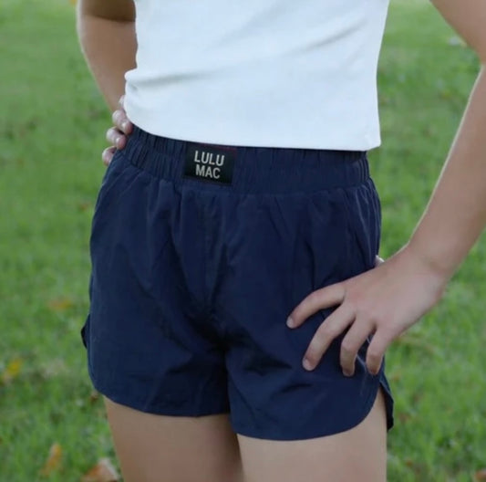 Youth Lulu Mac Navy Solid Shorts