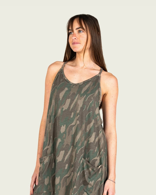 Marsh Wear Buxton Romper Dress - Thyme Lowland Camo