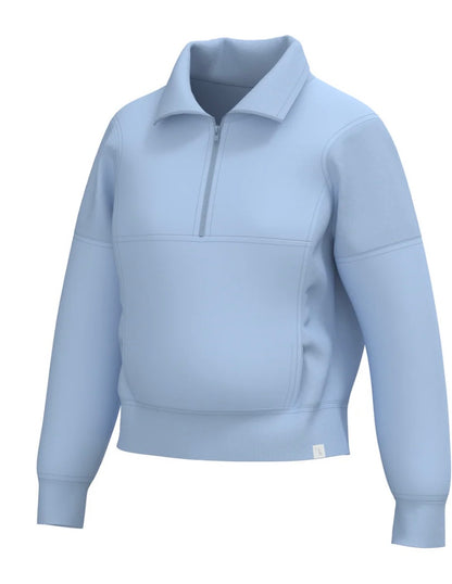 Local Girl Velvet Fleece Quarter-Zip - Periwinkle