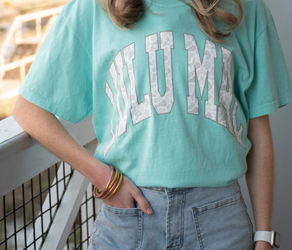 Lulu Mac Camo Chalky Mint Adult Comfort Colors Tee