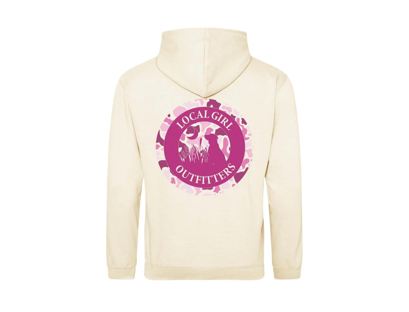 Youth Local Girl Pink LCF Original Logo Hoodie - Vanilla