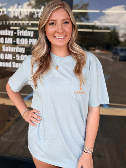 Local Girl Flying Fowl SS Tee - Chambray