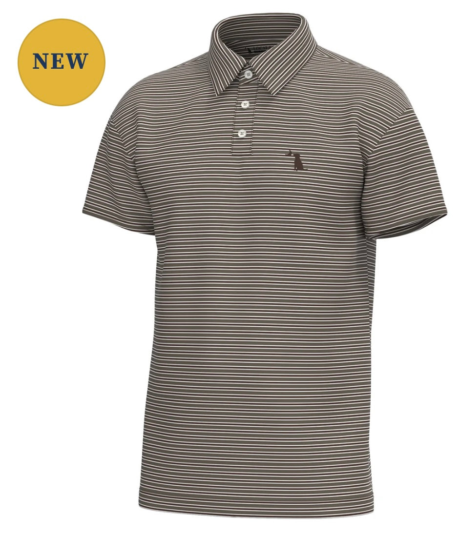 Local Boy Surfside Polo Dark Tan/Espresso/White