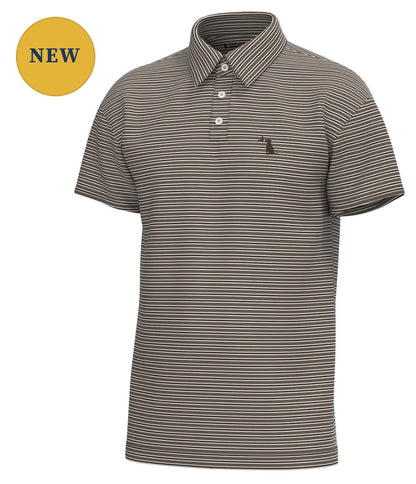 Local Boy Surfside Polo Dark Tan/Espresso/White