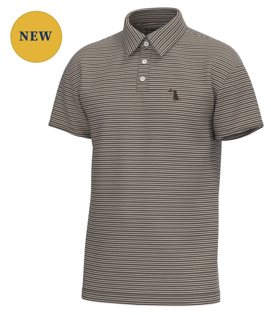 Local Boy Surfside Polo Dark Tan/Espresso/White
