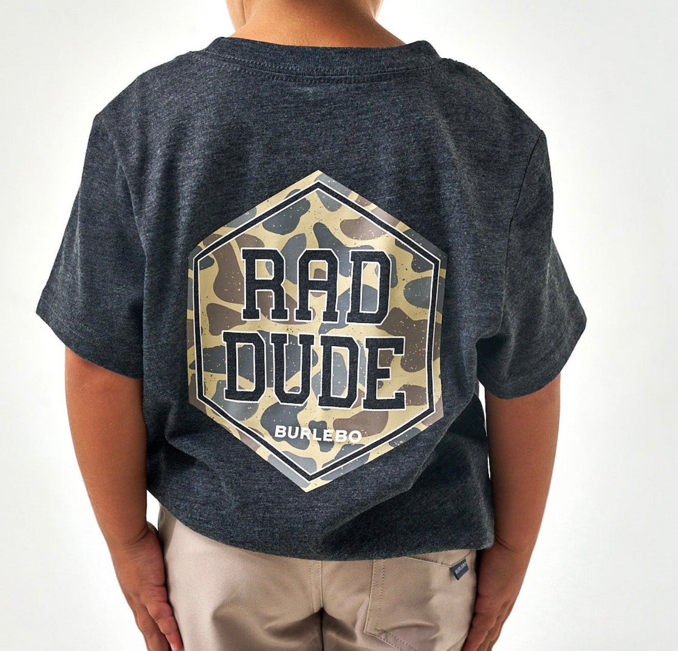 Toddler/Youth Burlebo Tee - Short Sleeve Tee - Rad Dude - Heather Black