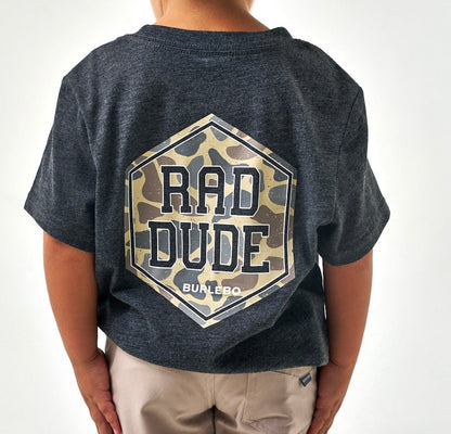 Toddler/Youth Burlebo Tee - Short Sleeve Tee - Rad Dude - Heather Black