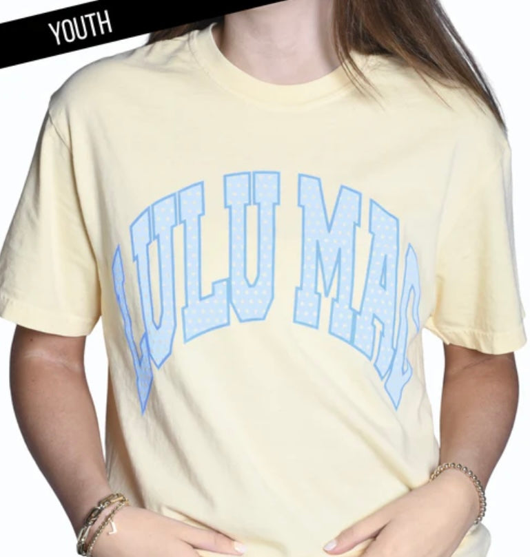 Youth Lulu Mac Butter COMFORT COLORS Polka Dot TEE