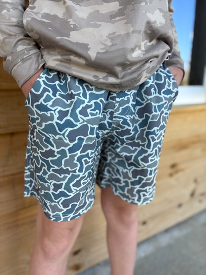 Local Boy Volley Shorts - Fish Camo
