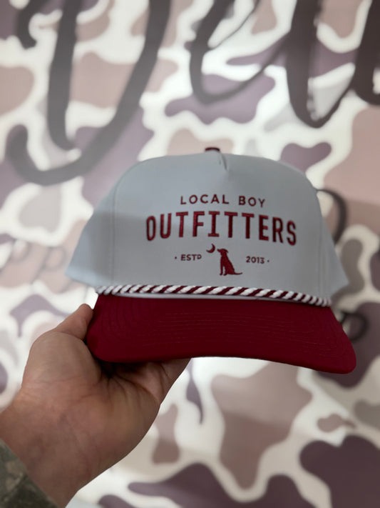 Local Boy Collegiate HC Rope Hat - Light Gray/Maroon