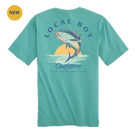 Local Boy Sunset Tuna SS Tee - Seafoam