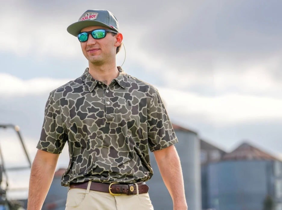 Local Boy Dirty Myrtle Polo - Brush Camo