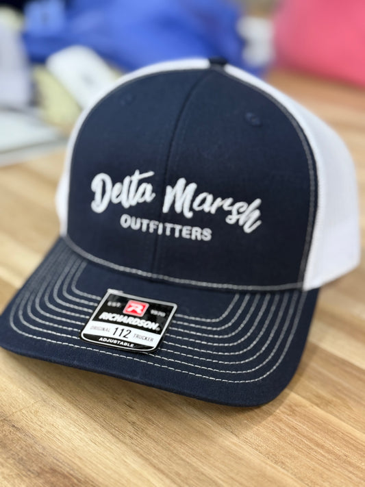 Delta Marsh Logo - Richardson 112 - Navy/White