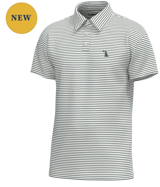 Local Boy Edisto Polo - Duck Green/White