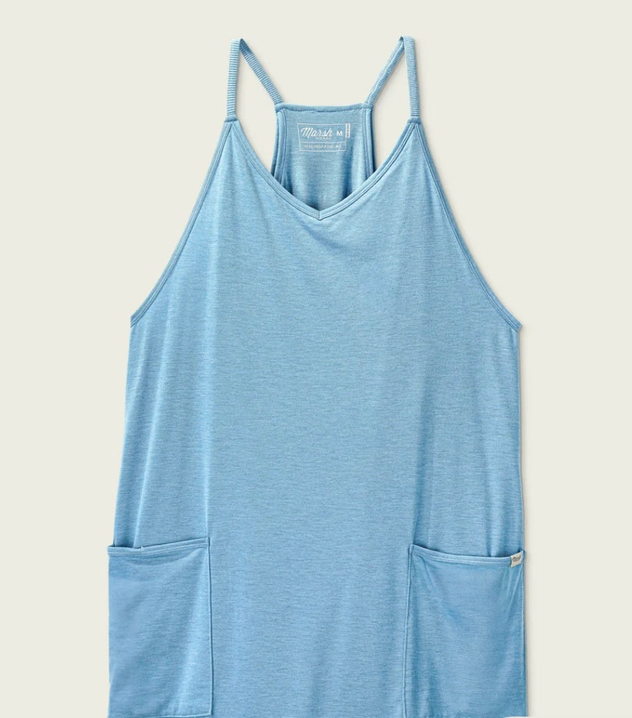 Marsh Wear Buxton Romper Dress - Blue Heaven Heather