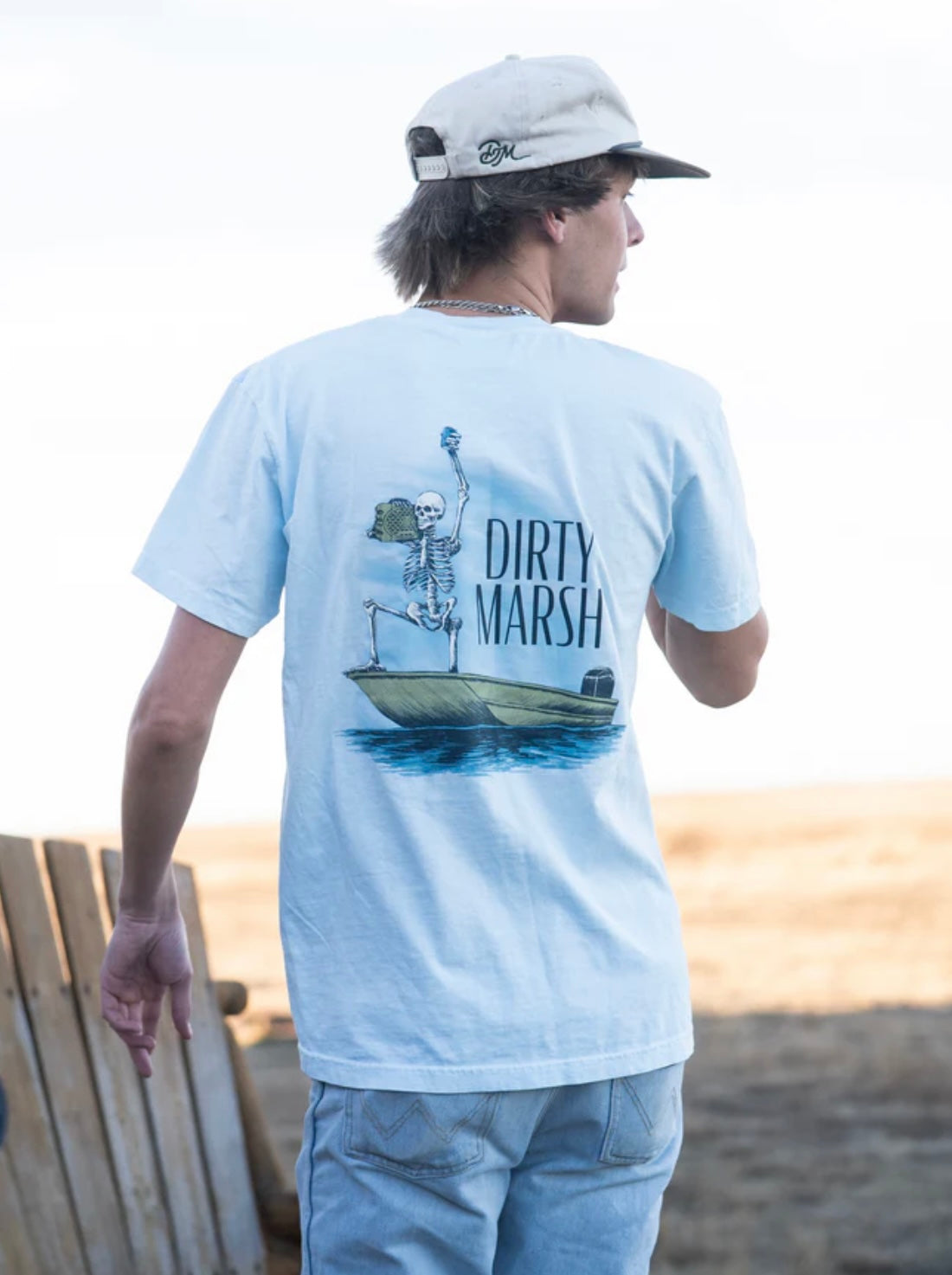 Dirty Marsh SKELLY WITH DA SPEAKER TEE | Chambray