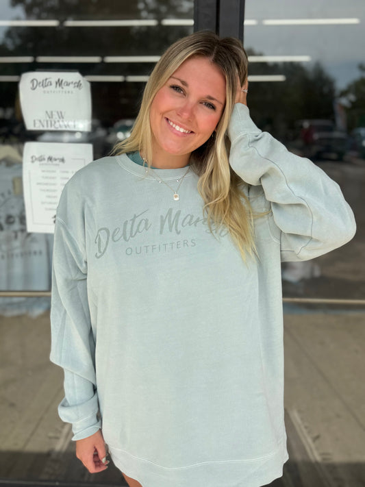 Sage Delta Marsh Outfitters Oversized Sweatshirt