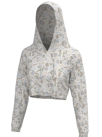 Local Girl Velvet Fleece Cropped Hoodie - FC Saltwater