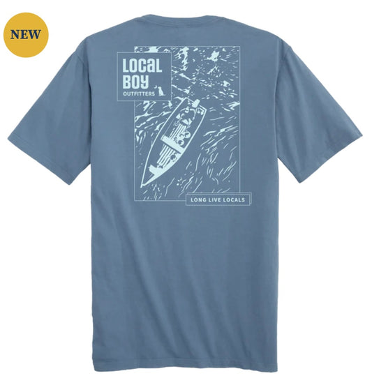 Local Boy Motorin' SS Tee - Slate