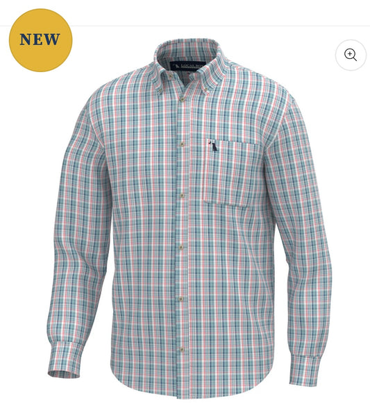 Local Boy Lee Dress Shirt - Spearmint/Plum/Pink