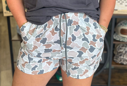 Local Girl Outfitters - LG  Volley Shorts - Forest Camo Flora