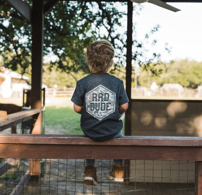 Toddler/Youth Burlebo Tee - Short Sleeve Tee - Rad Dude - Heather Black