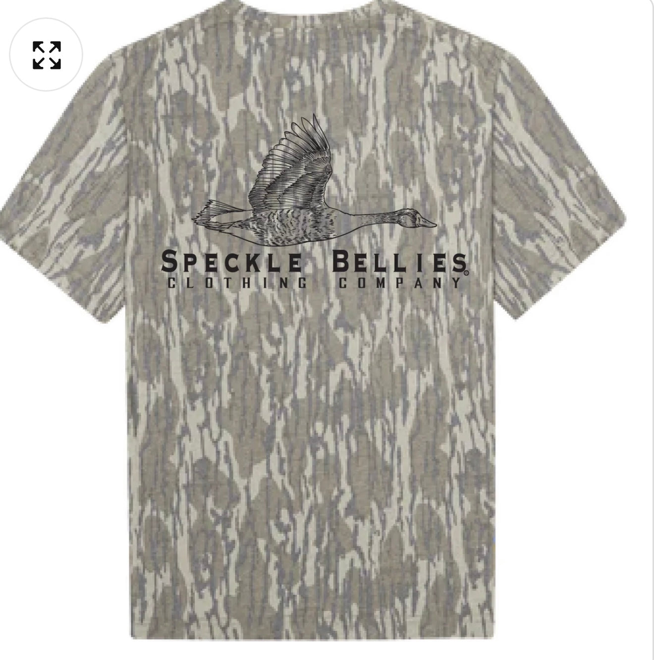 Speckle Bellies Mossy Oak Goose Logo: Bottomland