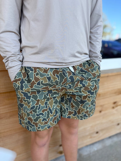 Local Boy Outfitters Bayview Swim Trunks -Rust Cobblestone