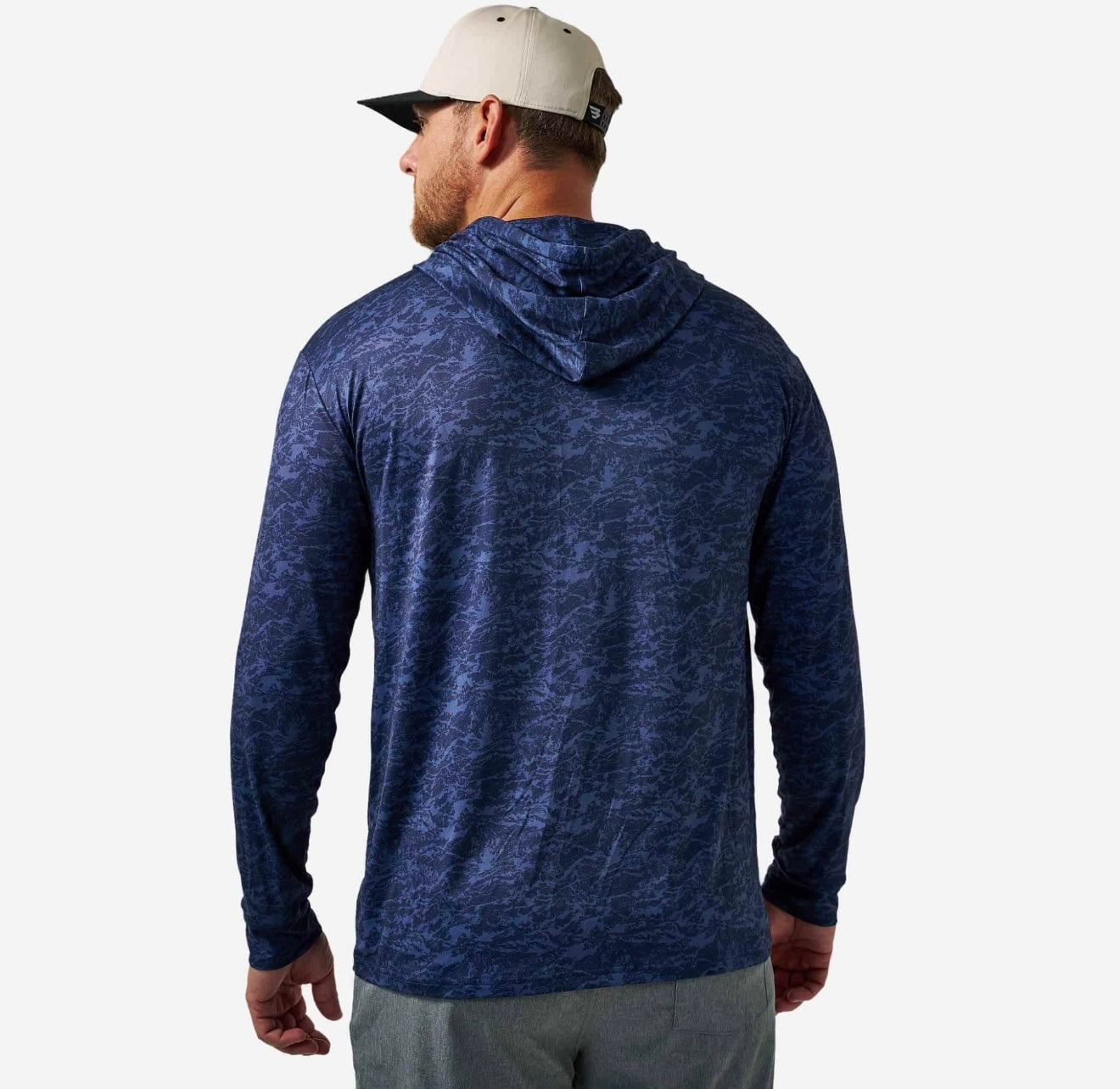 BURLEBO - Performance Hoodie - Navy Marsh Camo
