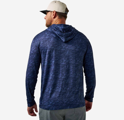 BURLEBO - Performance Hoodie - Navy Marsh Camo