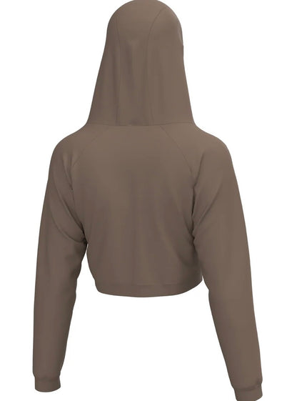 Local Girl Velvet Fleece Cropped Hoodie - Cocoa