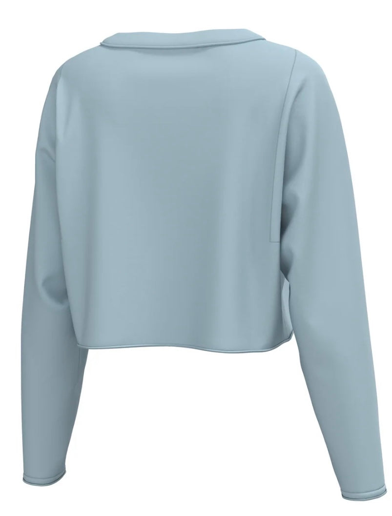 Youth Local Girl Boxy Crop Long Sleeve Tee- Baby Blue