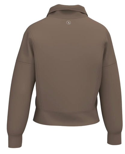 Local Girl Velvet Fleece Quarter-Zip - Cocoa
