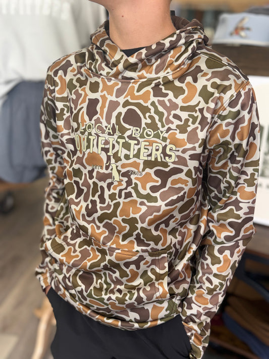 Youth Local Boy Poly Fleece Printed Hoodie - Localflage Vintage