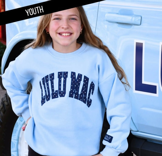 Youth Lulu Mac Polka Dot Light Blue/Blue