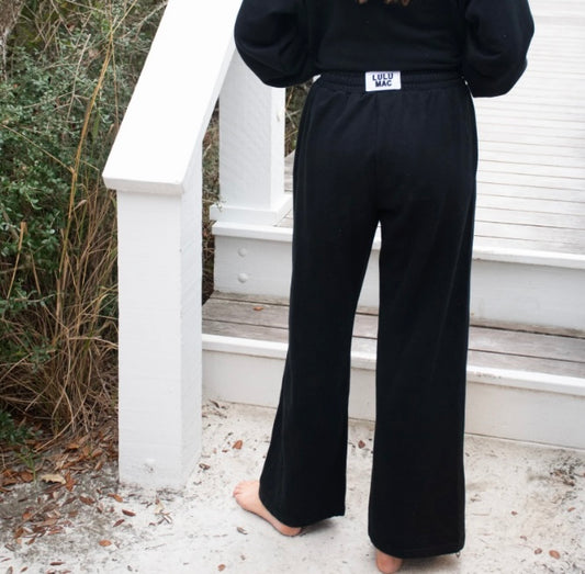 Lulu Mac Terry Cloth Pant - Black