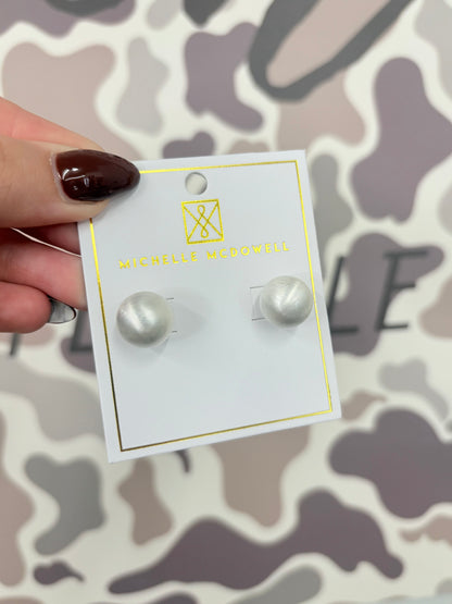 Michelle Mcdowell Grenada Earrings | Brushed Silver | Large