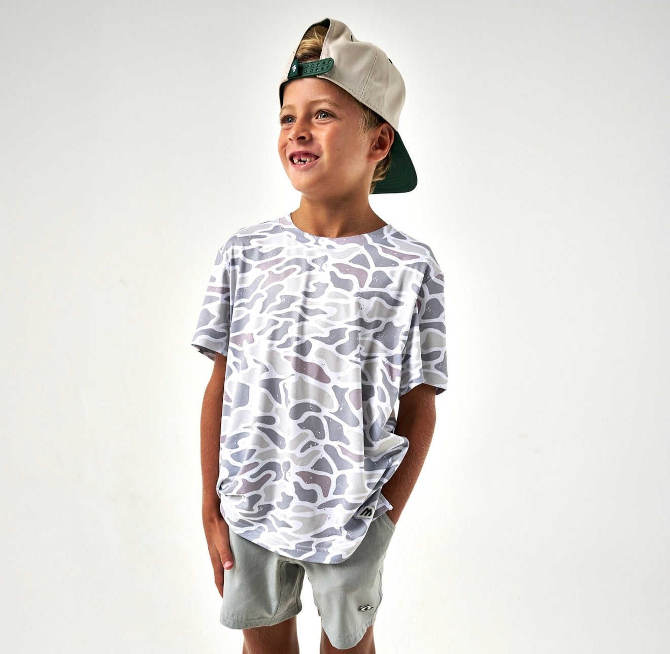 Toddler/Youth Burlebo Go To Tee - White Camo