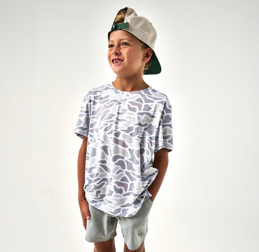 Toddler/Youth Burlebo Go To Tee - White Camo