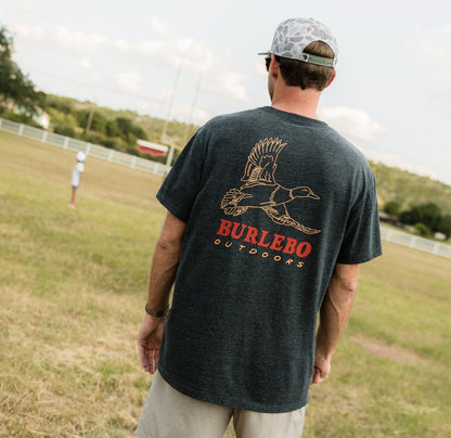 Burlebo Short Sleeve Tee - Duck Wild - Heather Black