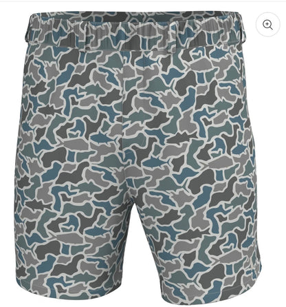 Youth Local Boy Volley Shorts - Fish Camo