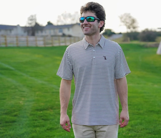 Local Boy Edisto Polo - Espresso/White