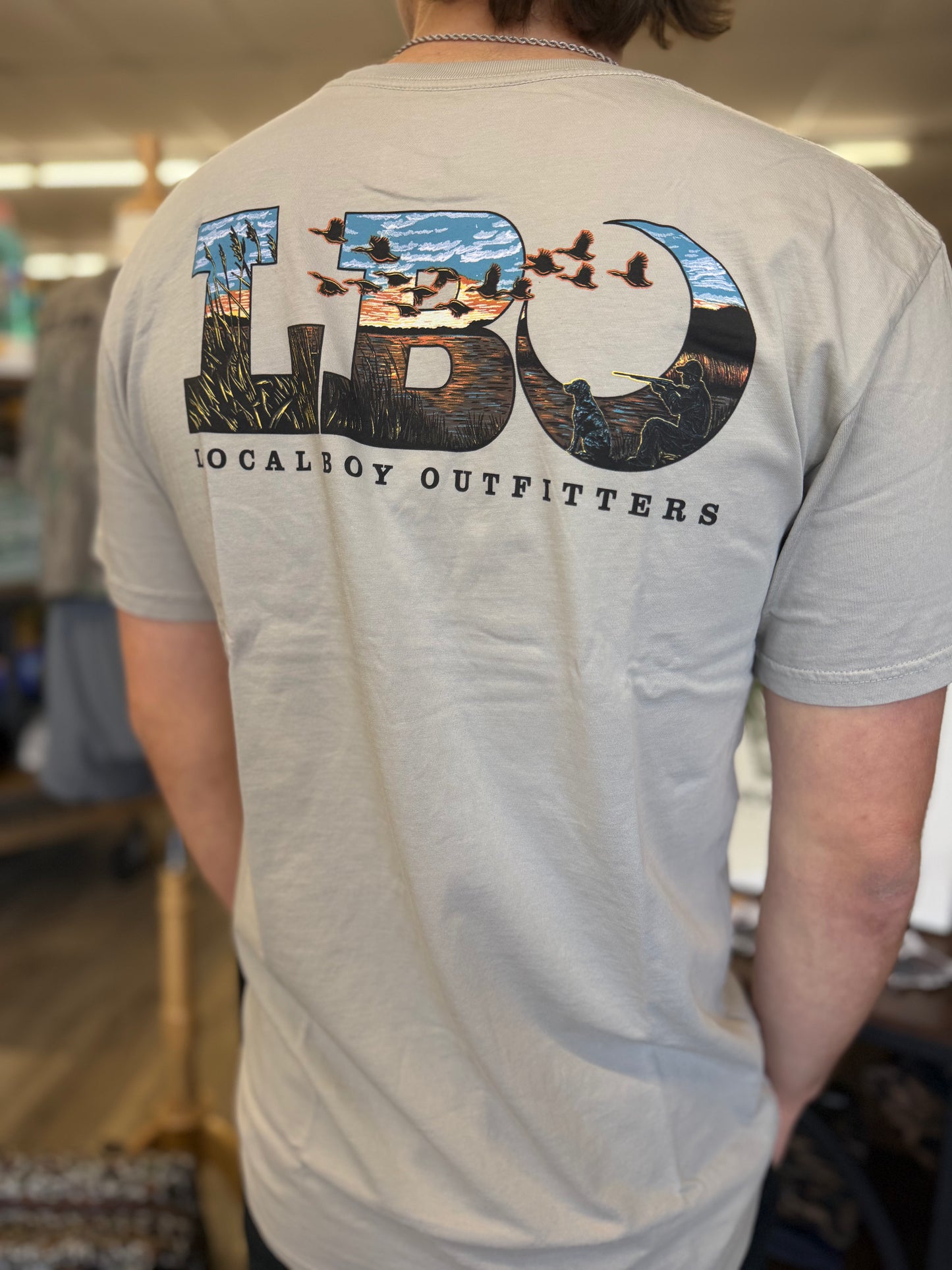 Local Boy Marsh Scene SS Tee-Silver