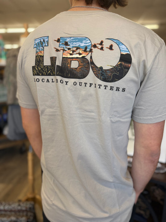 Local Boy Marsh Scene SS Tee-Silver