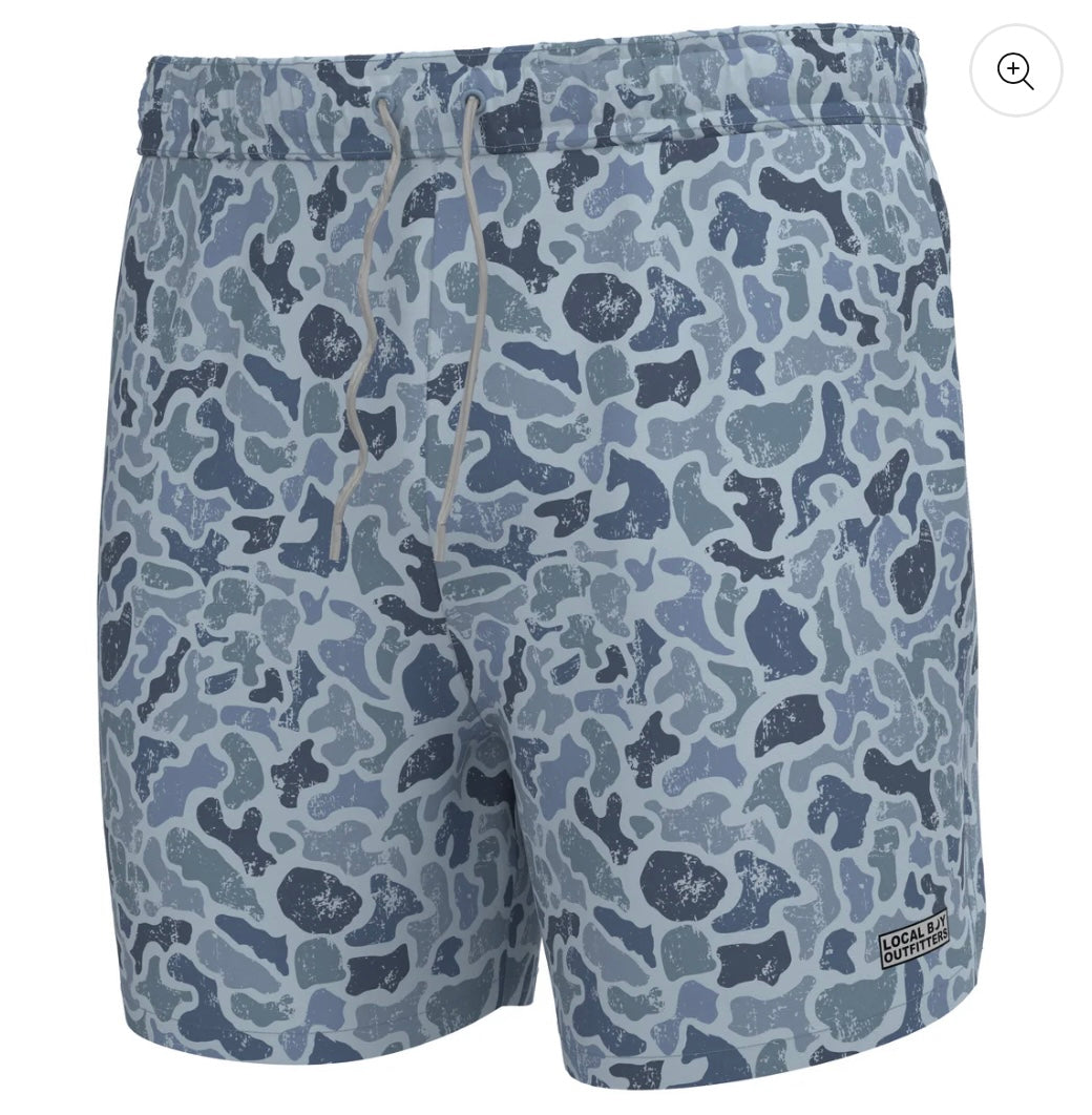 Youth Local Boy Bayview Swim Trunks - Distressed LCF Cobalt