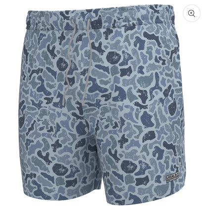 Youth Local Boy Bayview Swim Trunks - Distressed LCF Cobalt