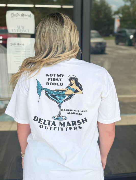 Delta Marsh Outfitters - Not My First Rodeo - White - Comfort Colors